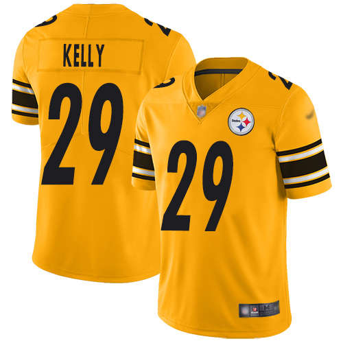 Youth Pittsburgh Steelers Football 29 Limited Gold Kam Kelly Inverted Legend Nike NFL Jersey